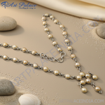 Load image into Gallery viewer, Silver Pearl Necklace | Women&#39;s Fashion Jewelry | Gift
