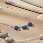 Load image into Gallery viewer, 925 Silver Blue Gemstone Necklace for Women | Daily Wear
