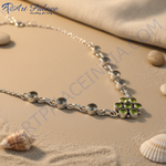 Load image into Gallery viewer, 925 Silver Peridot &amp; Grey Gemstone Necklace | Women&#39;s Jewelry
