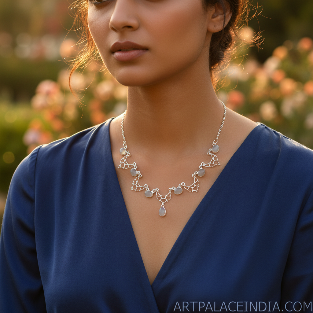 925 Sterling Silver Gemstone Necklace for Women | Fashion Jewelry