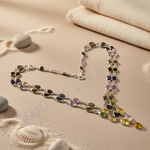 将图像加载到图库查看器中， 925纯银多宝石串珠项链 | 女士珠宝
