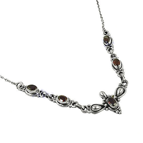 925 Silver Garnet Necklace for Women | Gemstone Jewelry