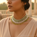 Load image into Gallery viewer, 925 Silver Peridot Necklace for Women | Dangle Choker Necklace
