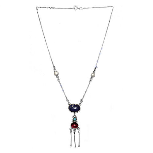 925 silver gemstone pendant necklace for women | fashion jewelry