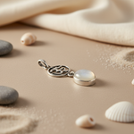 将图像加载到图库查看器中， 925 Silver Om Moonstone Pendant for Women | Spiritual Jewelry
