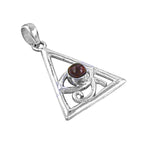 将图像加载到图库查看器中， 925 Silver Triangle Pendant with Gemstone | Unique Jewelry Gift
