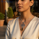 Load image into Gallery viewer, 925 Silver Tree of Life Pendant Necklace | Tiger Eye Gemstone
