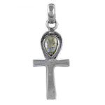 将图像加载到图库查看器中， 925 Silver Ankh Pendant Necklace for Women | Moonstone Jewelry
