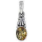 将图像加载到图库查看器中， 925 Silver Citrine Pendant for Women | Gemstone Jewelry Gift
