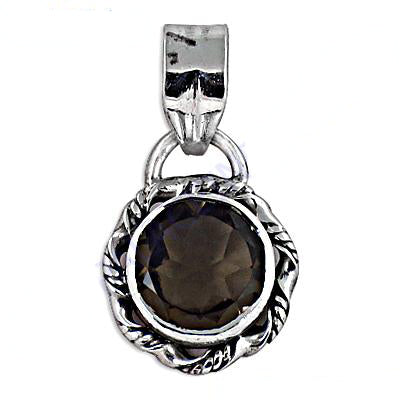 925 silver smoky quartz pendant for women | gemstone jewelry
