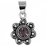 将图像加载到图库查看器中， 925 Silver Amethyst Flower Pendant for Women | Gemstone Jewelry
