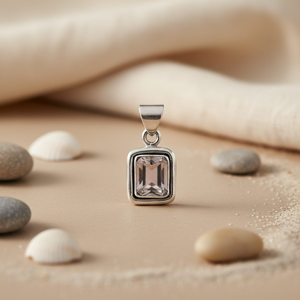925 Silver Gemstone Pendant for Women | Daily Wear Gift