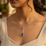 将图像加载到图库查看器中， 925 Silver Amethyst Teardrop Pendant for Women | Gift Jewelry
