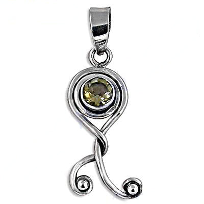 925 sterling silver citrine pendant for women | gemstone jewelry