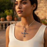 Load image into Gallery viewer, 925 Silver Amethyst Cross Pendant for Women | Gemstone Jewelry
