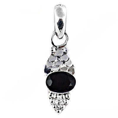 925 silver black onyx pendant for women | gemstone jewelry gift