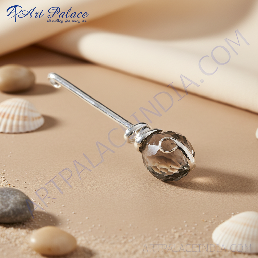 Crystal witch broom pendant | sterling silver | gift