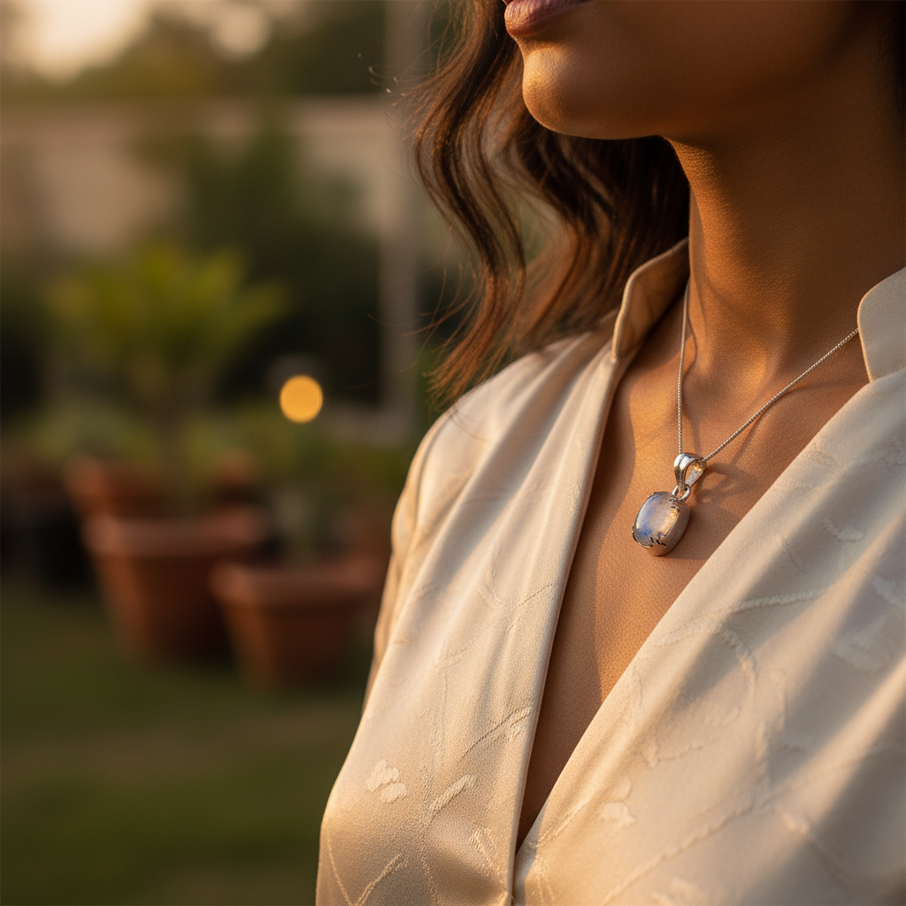 925 Silver Moonstone Pendant for Women | Gemstone Jewelry