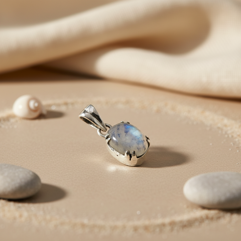 925 Silver Moonstone Pendant for Women | Gemstone Jewelry