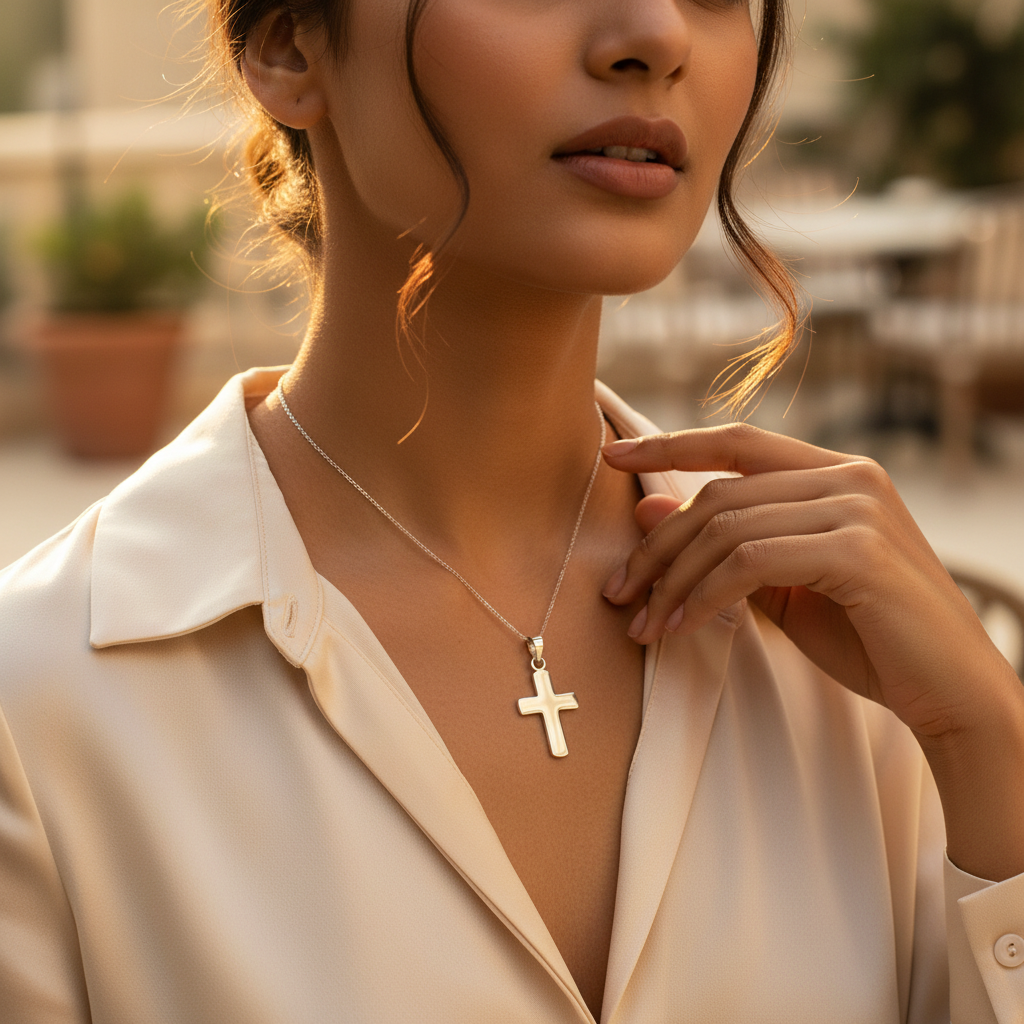 925 Silver Cross Pendant for Women | Religious Jewelry Gift
