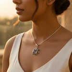 将图像加载到图库查看器中， 925 Silver Amethyst Pendant for Women | Gemstone Jewelry Gift
