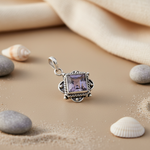 将图像加载到图库查看器中， 925 Silver Amethyst Pendant for Women | Gemstone Jewelry Gift
