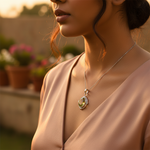 将图像加载到图库查看器中， 925 Silver Peridot Pendant for Women | Gemstone Jewelry

