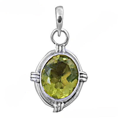 925 silver peridot pendant for women | gemstone jewelry
