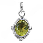 将图像加载到图库查看器中， 925 Silver Peridot Pendant for Women | Gemstone Jewelry
