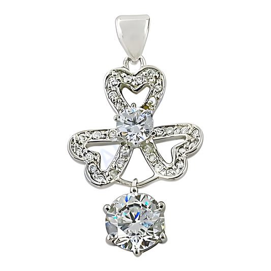 Creative Stylish Cubic Zirconia Gemstone Silver Pendant