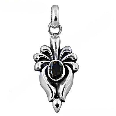 925 silver black stone pendant for women | daily wear gift