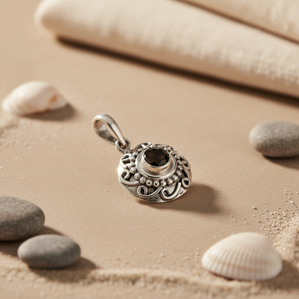925 Silver Black Onyx Pendant for Women | Gemstone Jewelry
