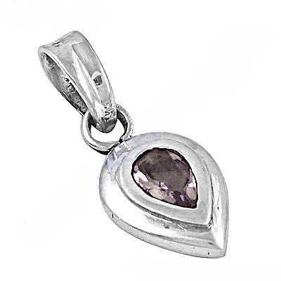 925 silver amethyst teardrop pendant | women's jewelry gift