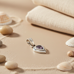 将图像加载到图库查看器中， 925 Silver Amethyst Teardrop Pendant | Women's Jewelry Gift
