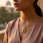 Load image into Gallery viewer, Carved Bone Pendant | Rabbit Design | Silver Border
