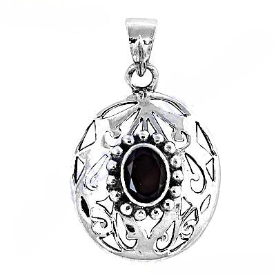 925 Silver Garnet Pendant for Women | Gemstone Jewelry