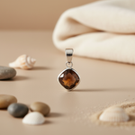 将图像加载到图库查看器中， 925 Silver Brown Gemstone Pendant for Women | Modern Jewelry
