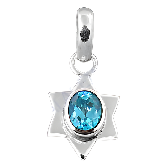 New Shiney Blue Cubic Zirconia Silver Pendant Blue Cz Pendant Logo Cz Pendant 925 Silver Pendant