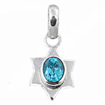 将图像加载到图库查看器中， 925 Silver Blue Topaz Star Pendant for Women | Gemstone Jewelry

