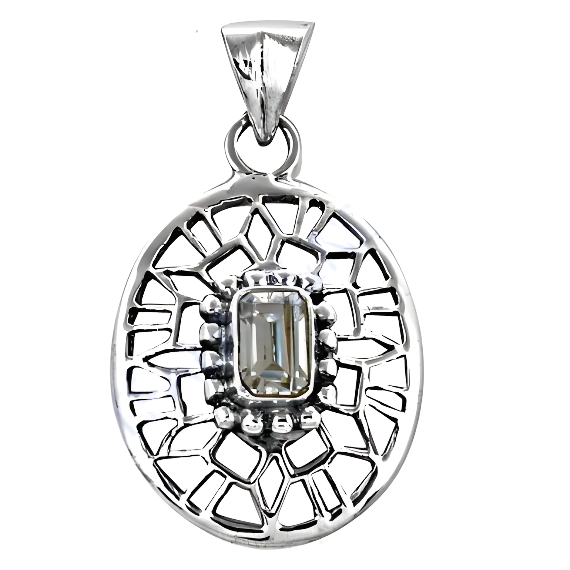 Fret Designer Cubic Zirconia Silver Pendant Fashionable Cz Pendant Cz Silver Pendant