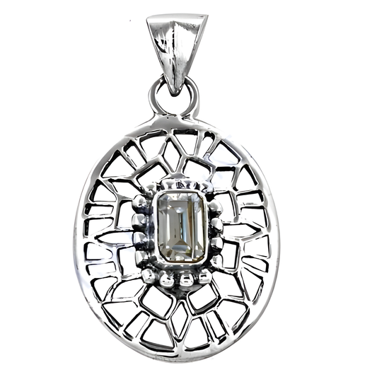 Fret Designer Cubic Zirconia Silver Pendant Fashionable Cz Pendant Cz Silver Pendant