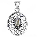 将图像加载到图库查看器中， 925 Silver Quartz Pendant Necklace | Women's Geometric Jewelry
