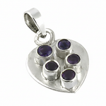 将图像加载到图库查看器中， 925 Silver Amethyst Heart Pendant for Women | Gemstone Jewelry
