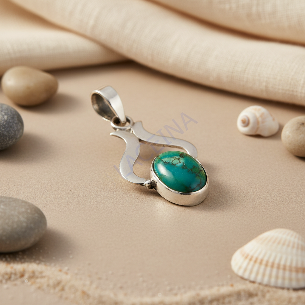 925 Silver Turquoise Pendant for Women | Gemstone Jewelry Gift