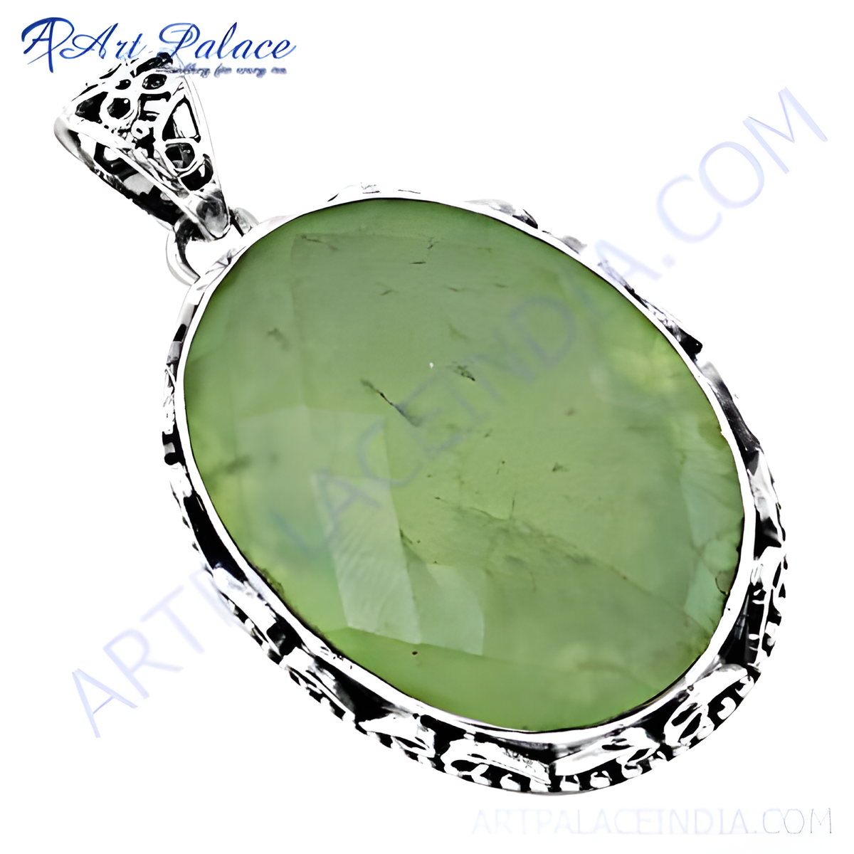 925 sterling silver peridot pendant necklace featuring a large oval green gemstone