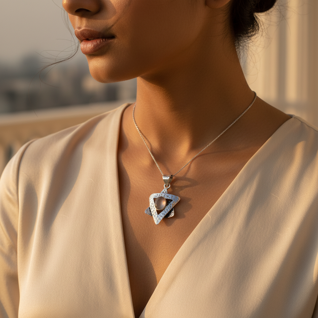 925 silver gemstone pendant for women | daily wear gift