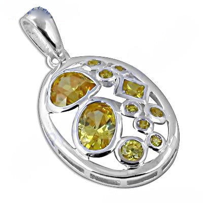 925 silver citrine pendant for women | gemstone jewelry