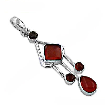 925 Silver Carnelian Pendant for Women | Gemstone Jewelry
