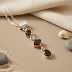 将图像加载到图库查看器中， 925 Silver Garnet Pendant for Women | Gemstone Jewelry
