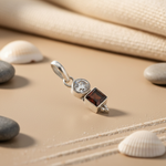 将图像加载到图库查看器中， 925 Silver Cubic Zirconia &amp; Garnet Pendant | Women's Jewelry
